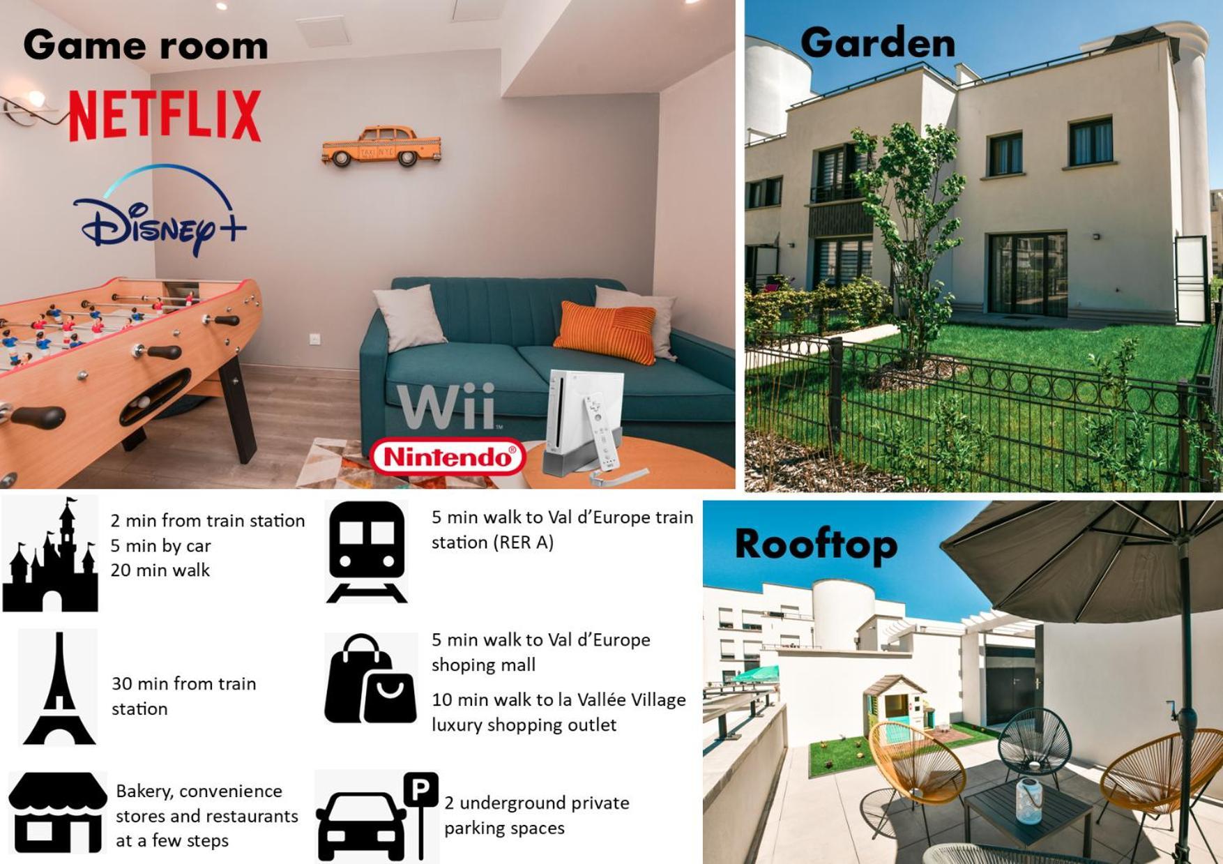 Perfect For Disney, Game Room, Rooftop, Parking Chessy  Exteriér fotografie